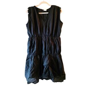 Eien Womens Charming Black Bubble Tiered Dress Lined Sleeveless Wichy Small